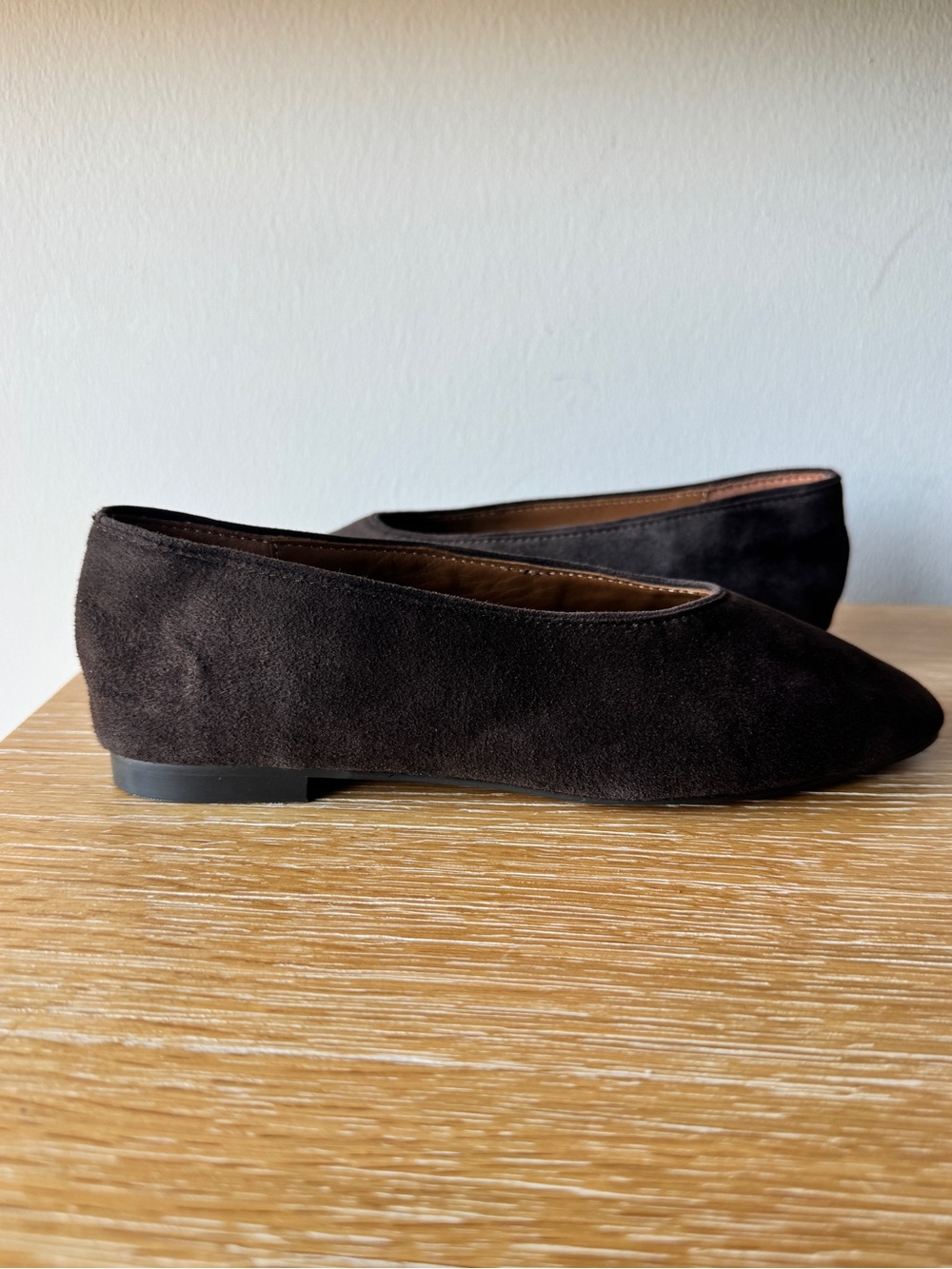 MADEWELL Women's The Mylie Ballet Flat in Dark Carob Suede Size 6.5 🚨SEE NOTES - Picture 9 of 16